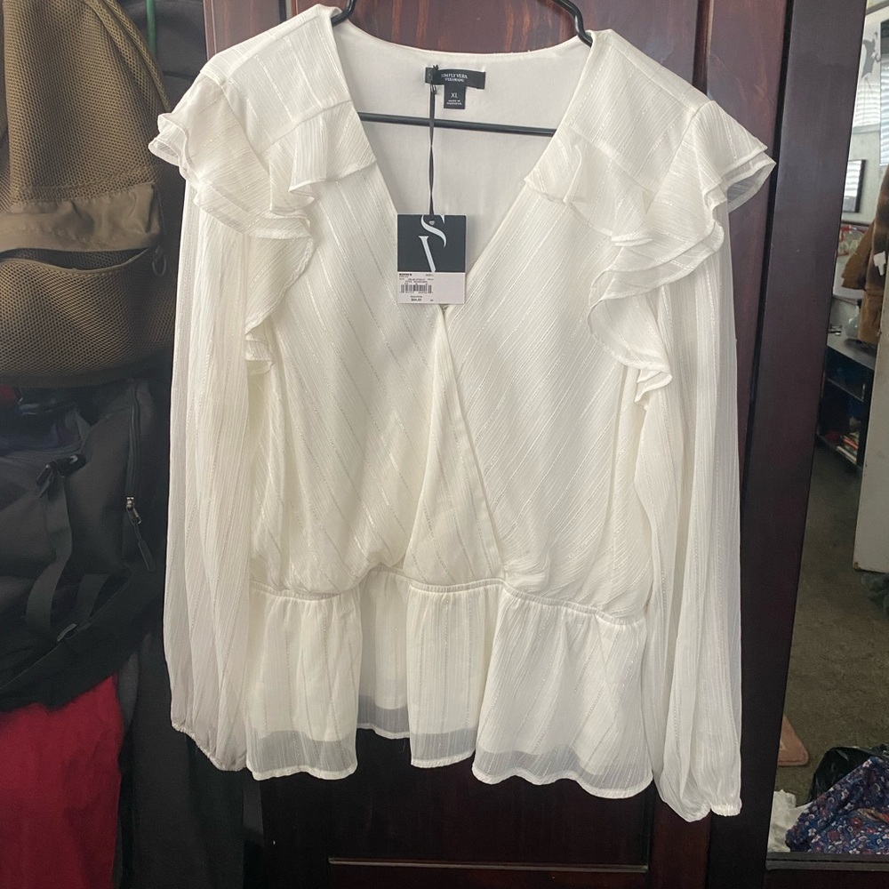 Simply Verawang Women’s Blouse XL NWT